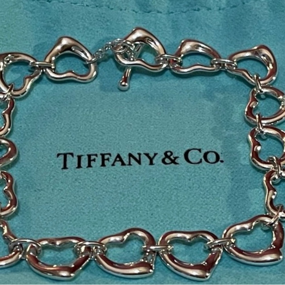 Tiffany & Co. Silver Heart Chain Bracelet